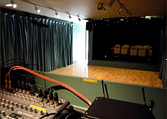 Interior from the booth: the seats are not in place.