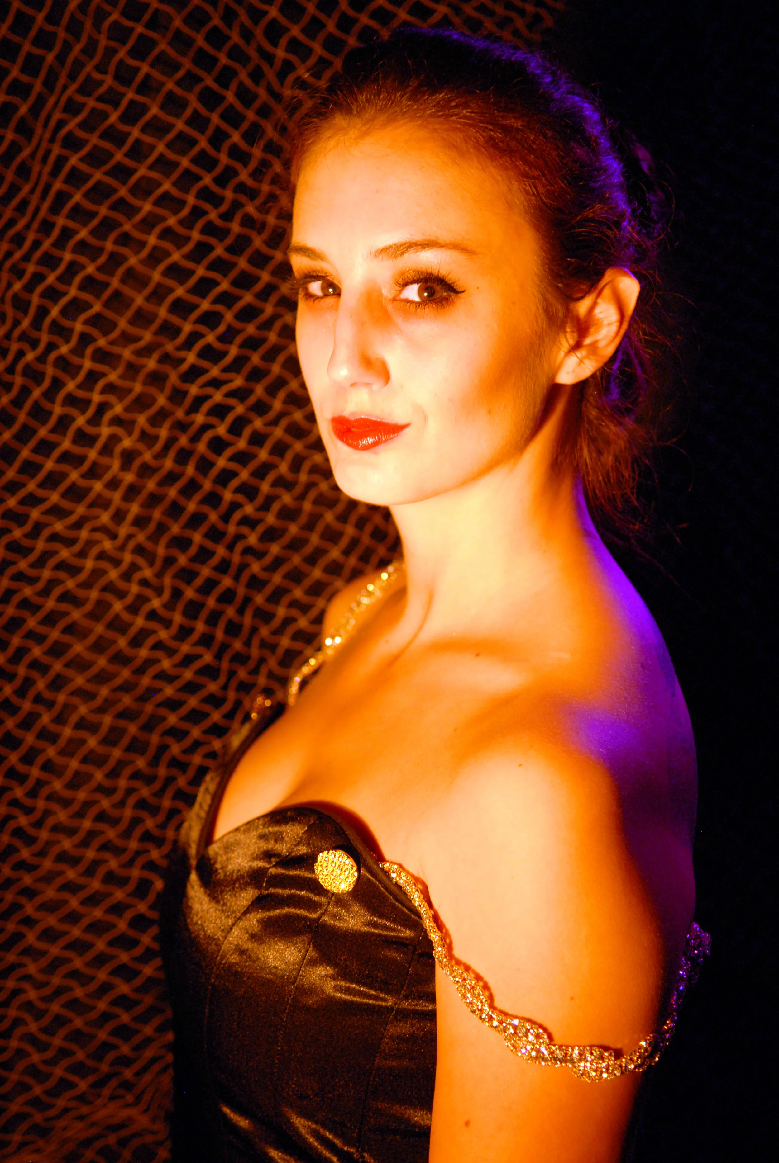 Samantha McMahon as Madame X in "Dark Tales Told on a Cold Autumn Eve"
