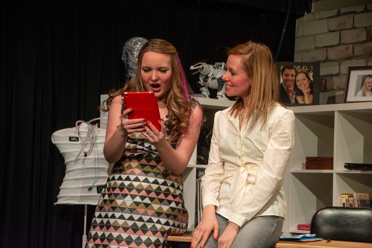 Orla Delaney as “Harmony” and Anna Bottsford as “Victoria.”