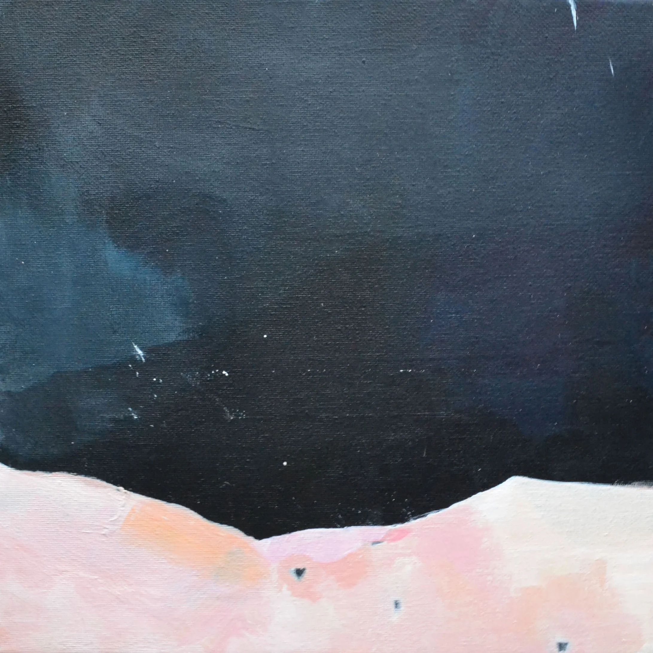 'Midnight Coast' - 12"x12" acrylic on canvas, 2016, (sold)