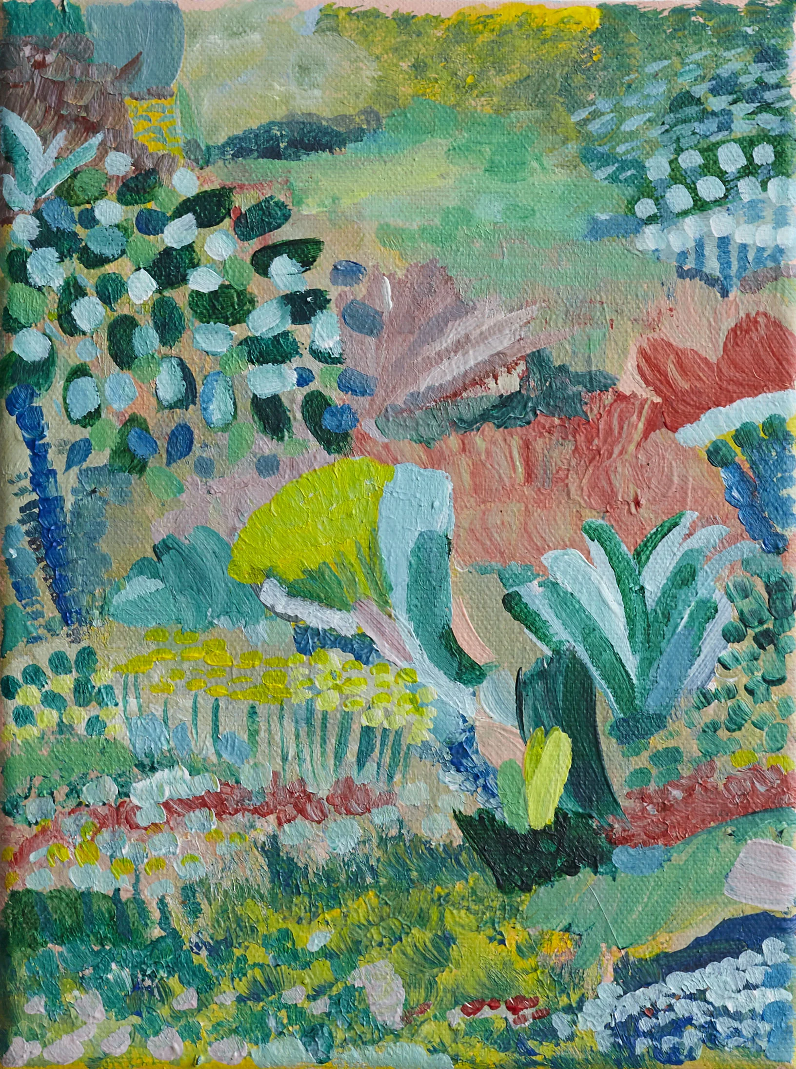 'Take a Seat ' 13cmx18cm acrylic on canvas (sold)