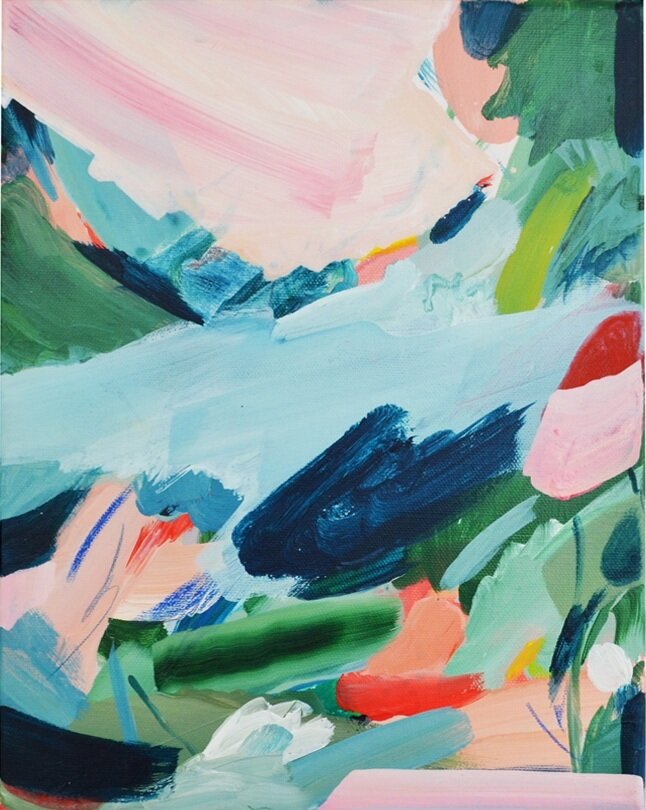 ‘How The light Fell On You’ Acrylic, oil pastel crayon on canvas, 30cm 25cm