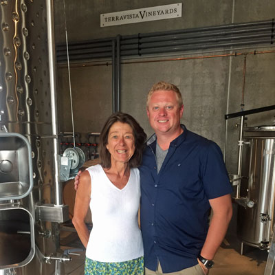 Senka and Chris at the Winery