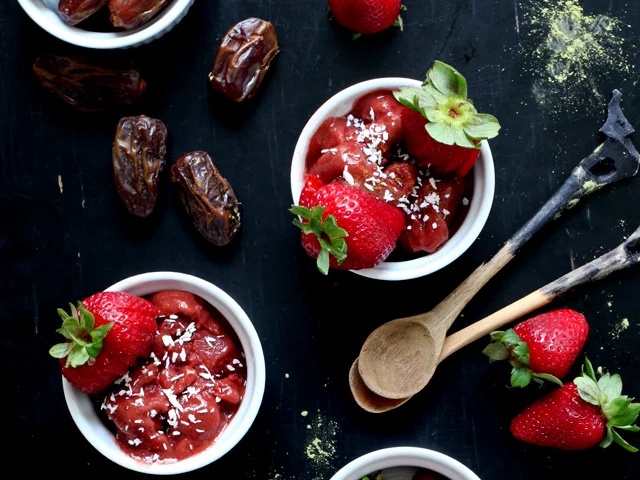 Strawberry-Matcha Sorbet