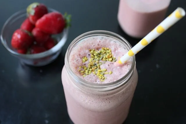 Strawberry-Tahini Milkshake {dairy-free}
