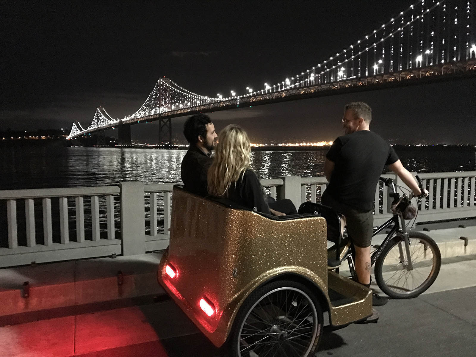  Enjoy the Bay Lights from the comforts of a San Francisco Pedicab 