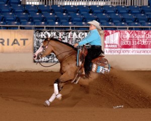 Customized Gunner is a 2009 buckskin mare by Gunner and out of Custom Made Dunit. 2012 NRHA Non Pro Futurity Co-Champion; 2012 SWRHA Non Pro Futurity Champion; 2012 Ariat Tulsa Reining Classic Non Pro Futurity Champion; 2013 Cactus Reining Classic L4 Non Pro Champion; 2013 NRBC L4 Finalist; 2013 High Roller Reining Classic Whizkey N Diamonds 4 Year Old Stakes High-Scoring Mare earning a total over $93,000 Her oldest foal was born in 2014 and has already won over $20,000!