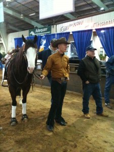 Lyle and SNS Uvalde King watch their Non Pro Futurity run.