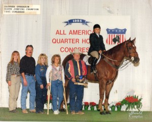 Brother Streakin and Mandy McCutcheon– 1995 AQHA Congress Youth Jumping Champion