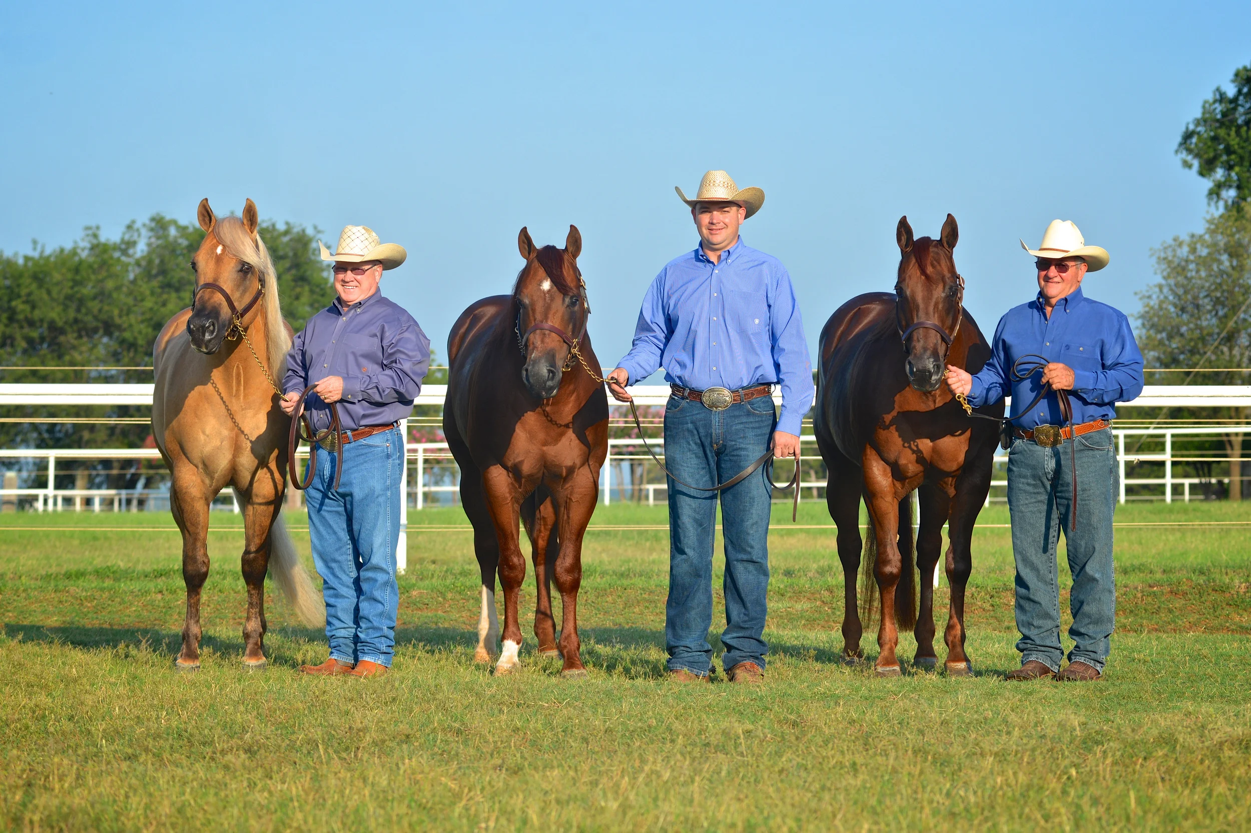 From left to right, Tim McQuay with Hollywoodstinseltown, Sam Schaffhauser with Gunners Tinseltown, and David Silva with Miss Tinseltown