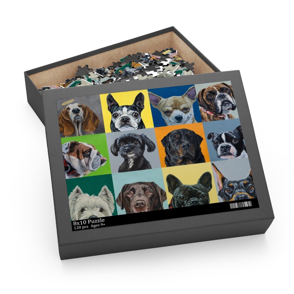 All The Dogs Puzzle (120, 252, 500-Piece) — Ashley Corbello Art - Kansas  City Pet Portrait Paintings