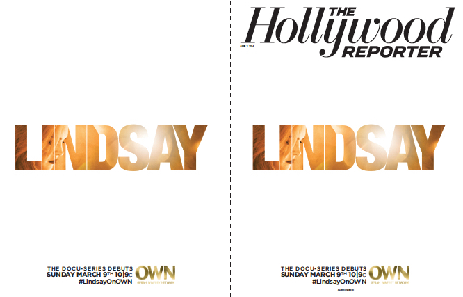 Lindsay Lohan Hollywood Reporter Wrap - Front and Back Cover
