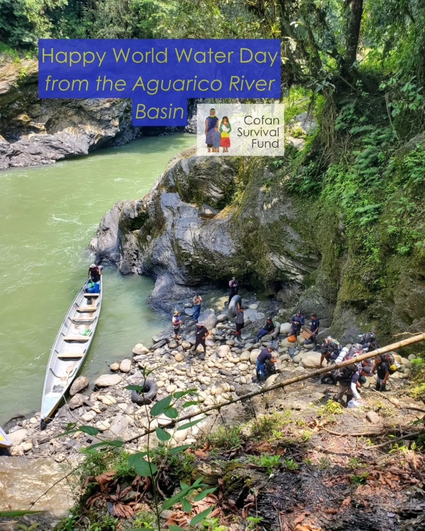 In honor of World Water Day, we wanted to share some photos of the beautiful Aguarico River basin, home of the Cof&aacute;n Nation. Healthy rivers in our territory contribute to a healthier Amazonia. We hope that one day, all of Amazonia will free fr