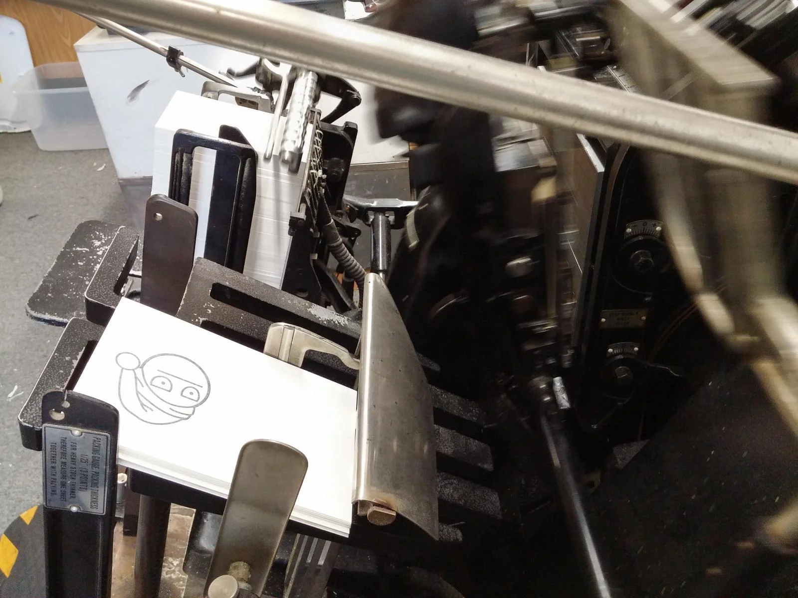 The first of 5 runs coming off the press