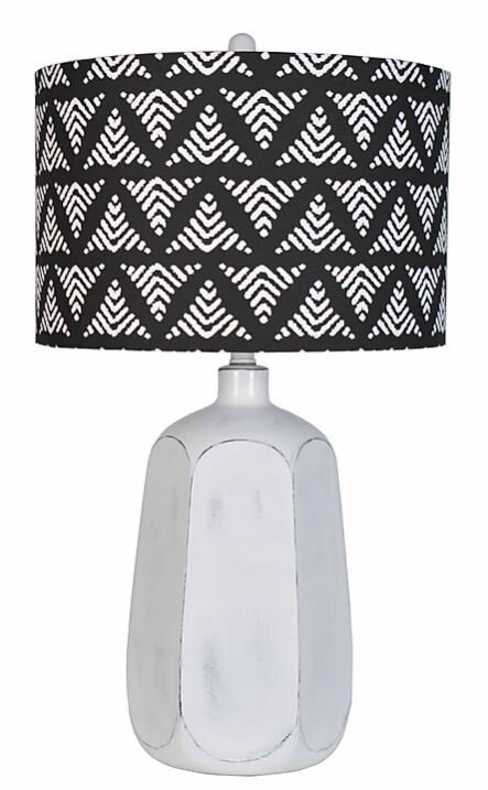 Draaien Tub Blind Boho Black & White Table Lamp — Hutch & Home | Furniture & Interior Design  Beaver County, PA