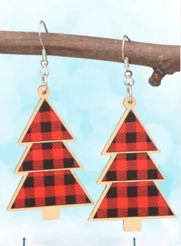Plaid Trees Accessories Earrings.JPG