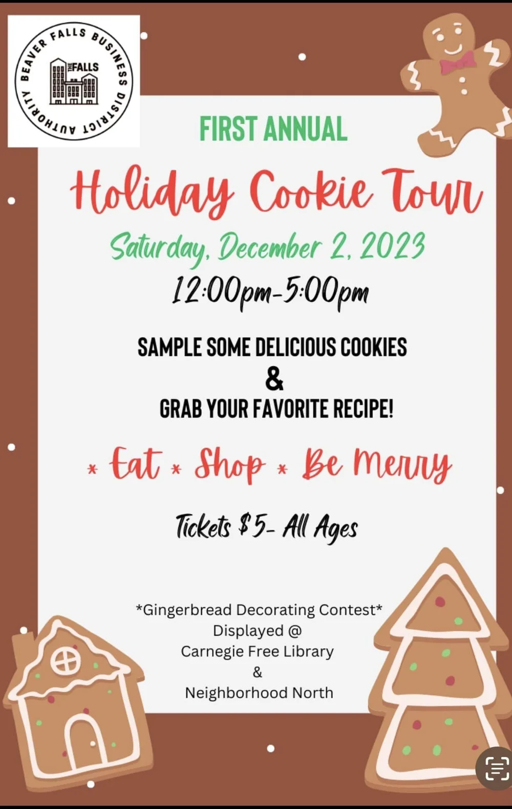 Beaver Falls Holiday Cookie Tour — Hutch & Home Furniture & Interior Design Beaver County, PA