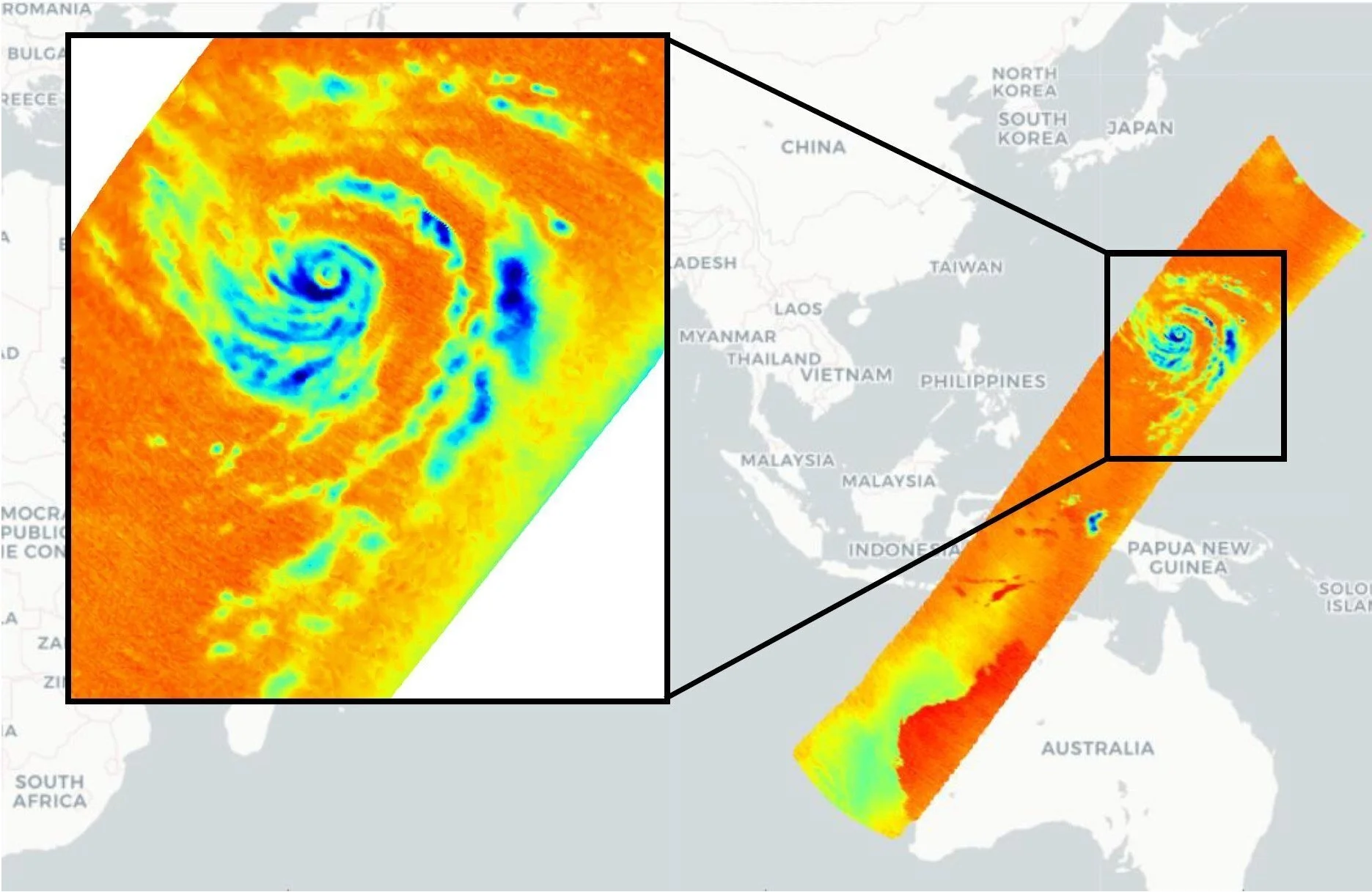 OMS captures High Resolution Imagery of Typhoon Hagibis