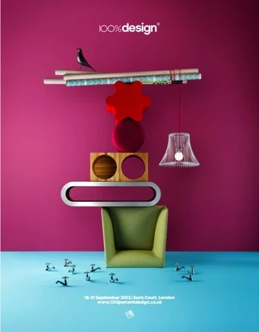 The consultancies say they both pitched initial concepts to 100% Design owner Media 10 based around the concept of balance.
Media 10 then asked them to work together on the branding, with Form developing the visual marketing and Thomas Matthews developing the look and feel and layout of the show.
Form worked with photographer Sara Morris and stylist Sandy Suffield to develop the campaign for 100% Design, which features different products from the show all stacked up and balancing on each other.
Source: Design Week