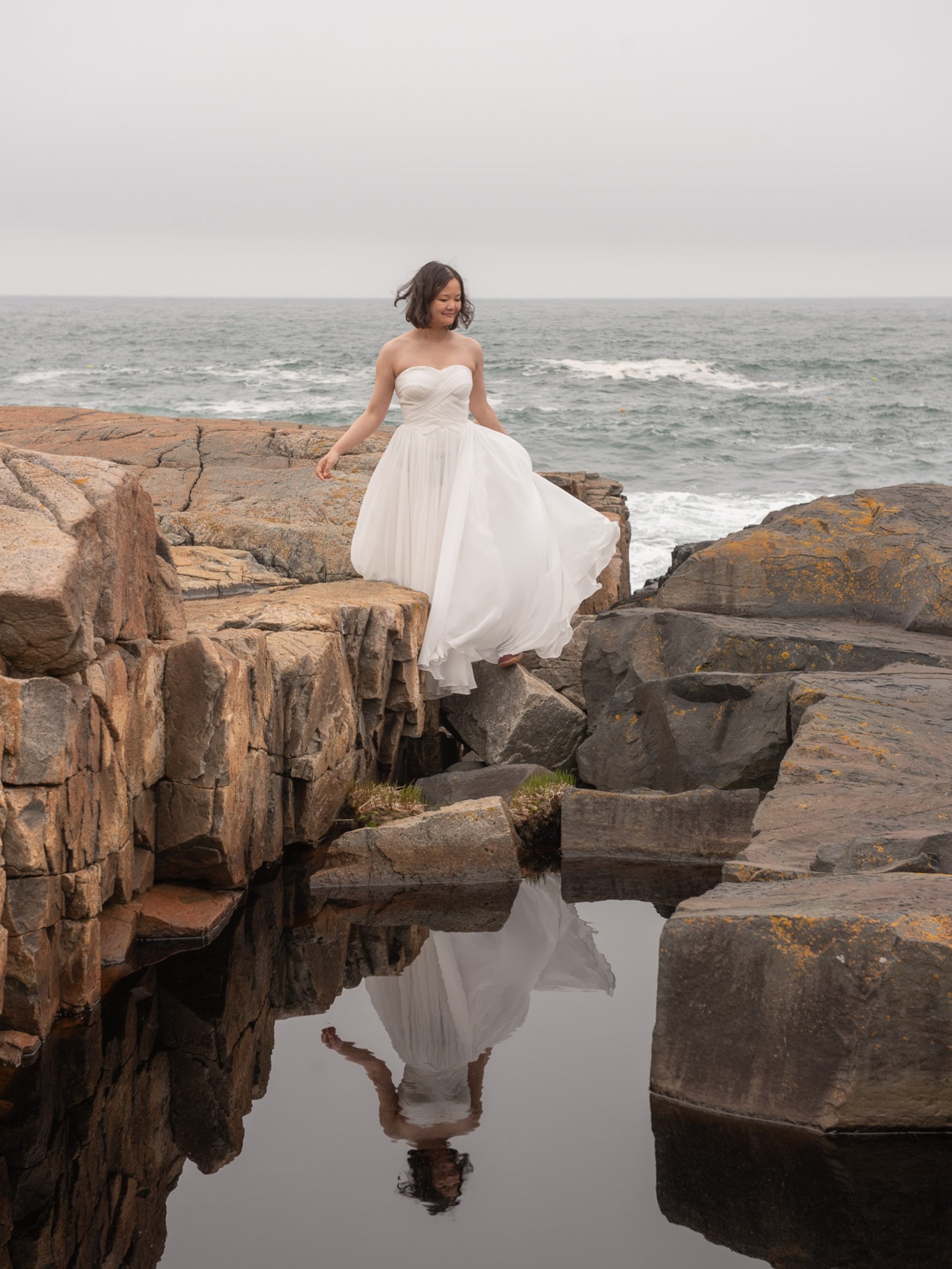 in acadia, your wedding day feels like the most beautiful adventure you&rsquo;ve ever been on 🤍

🏷️ acadia elopement photographer, acadia elopement, acadia vow renewal, acadia wedding, bar harbor wedding