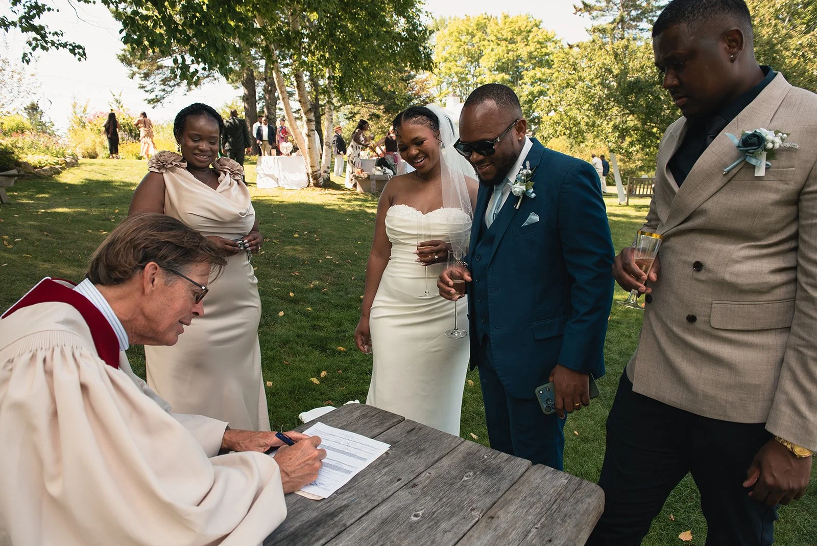 signing marriage license acadia
