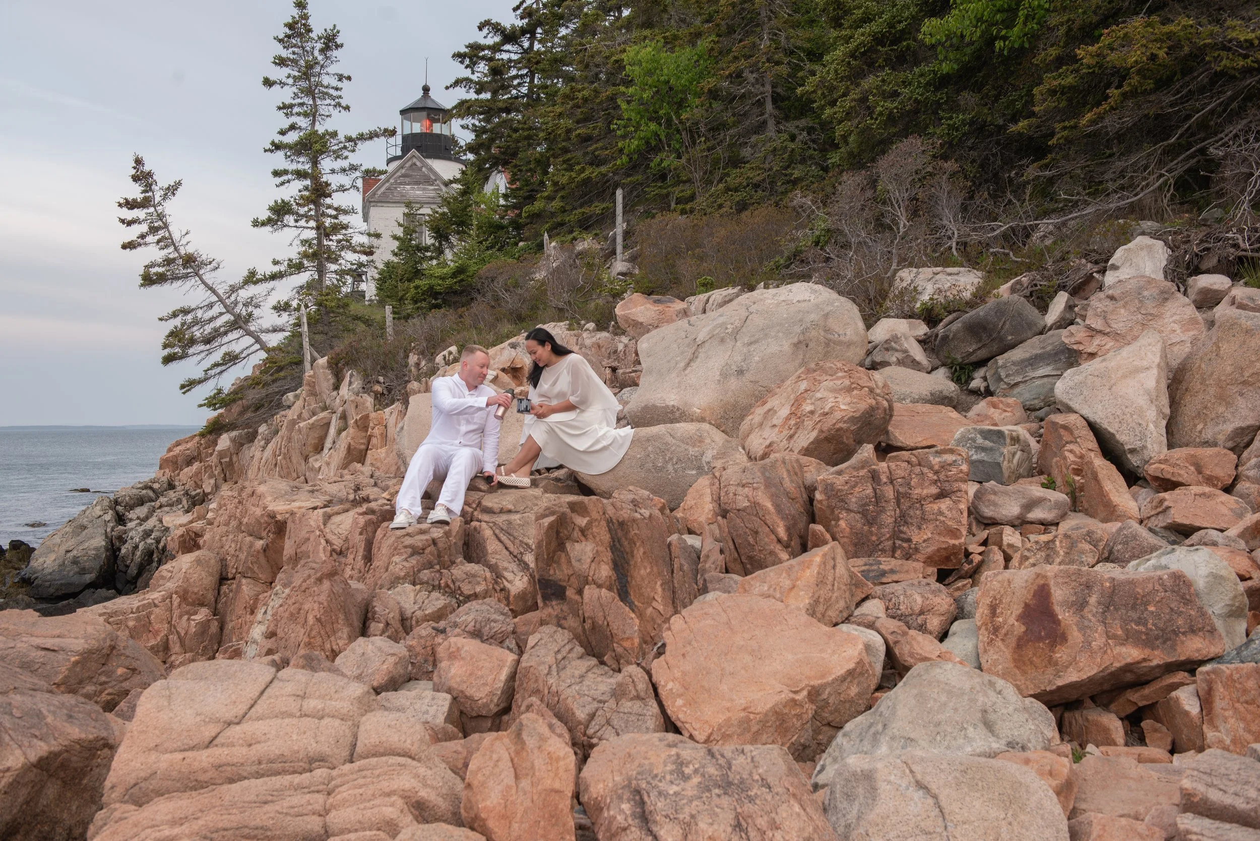 sunrise elopement in acadia