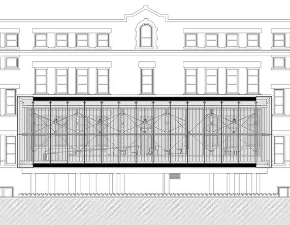 the forum - south section and elevation-background.jpg