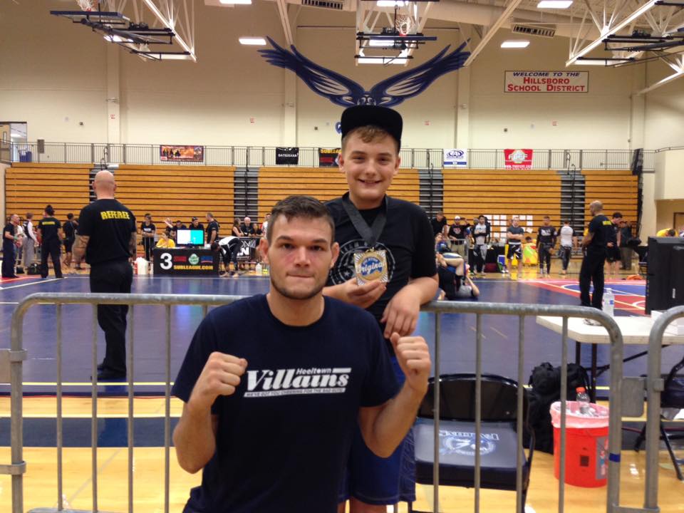 Robert and proud coach Cody after his impressive victory at the 2015 Oregon Open