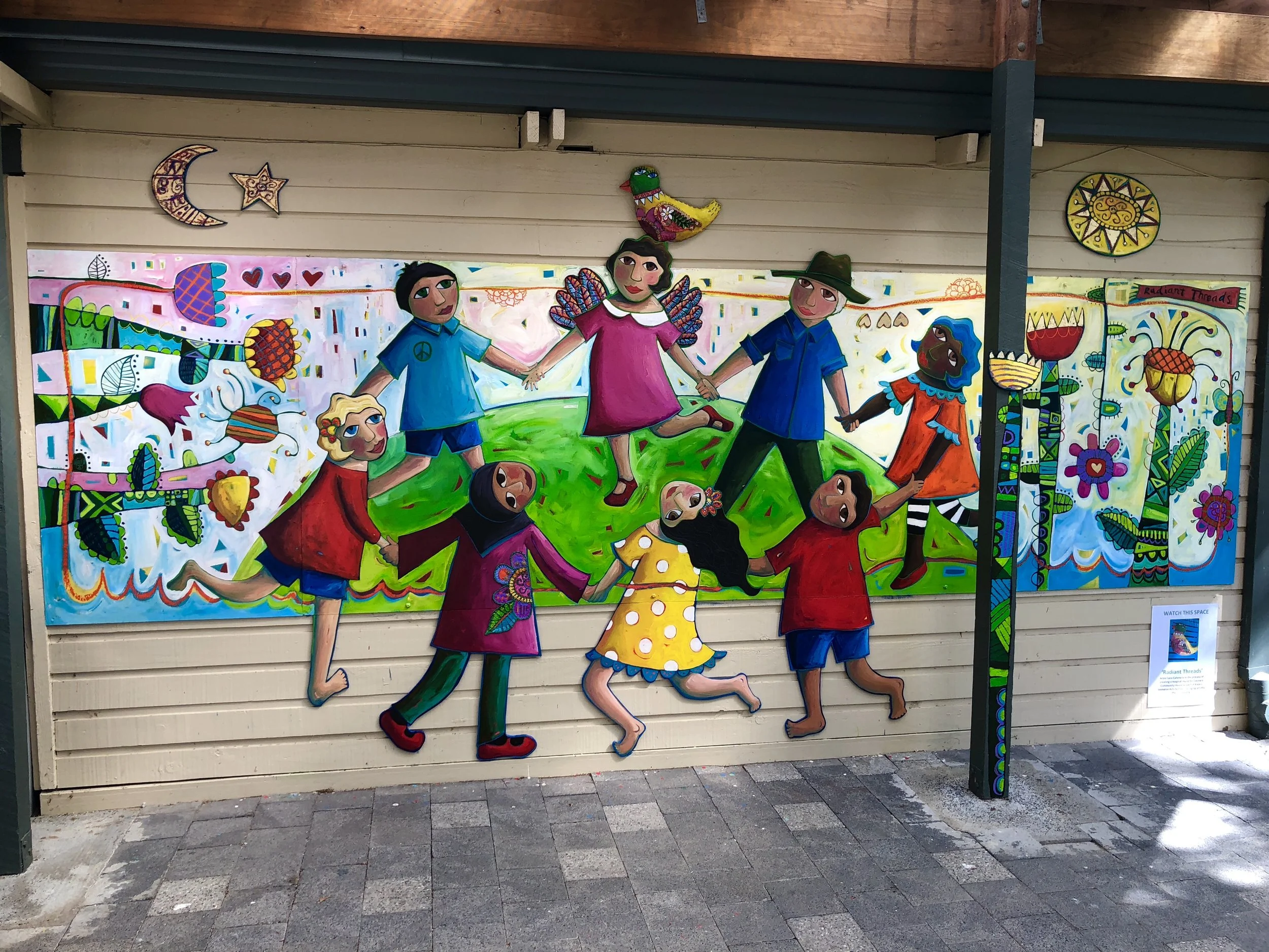 Sara's completed mural. Image courtesy the artist