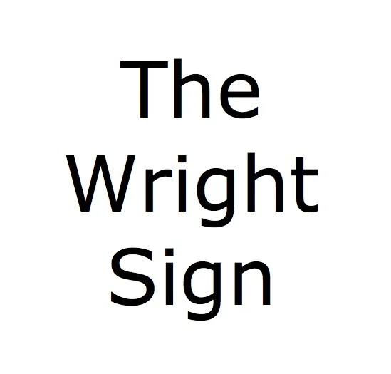 The Wright Sign