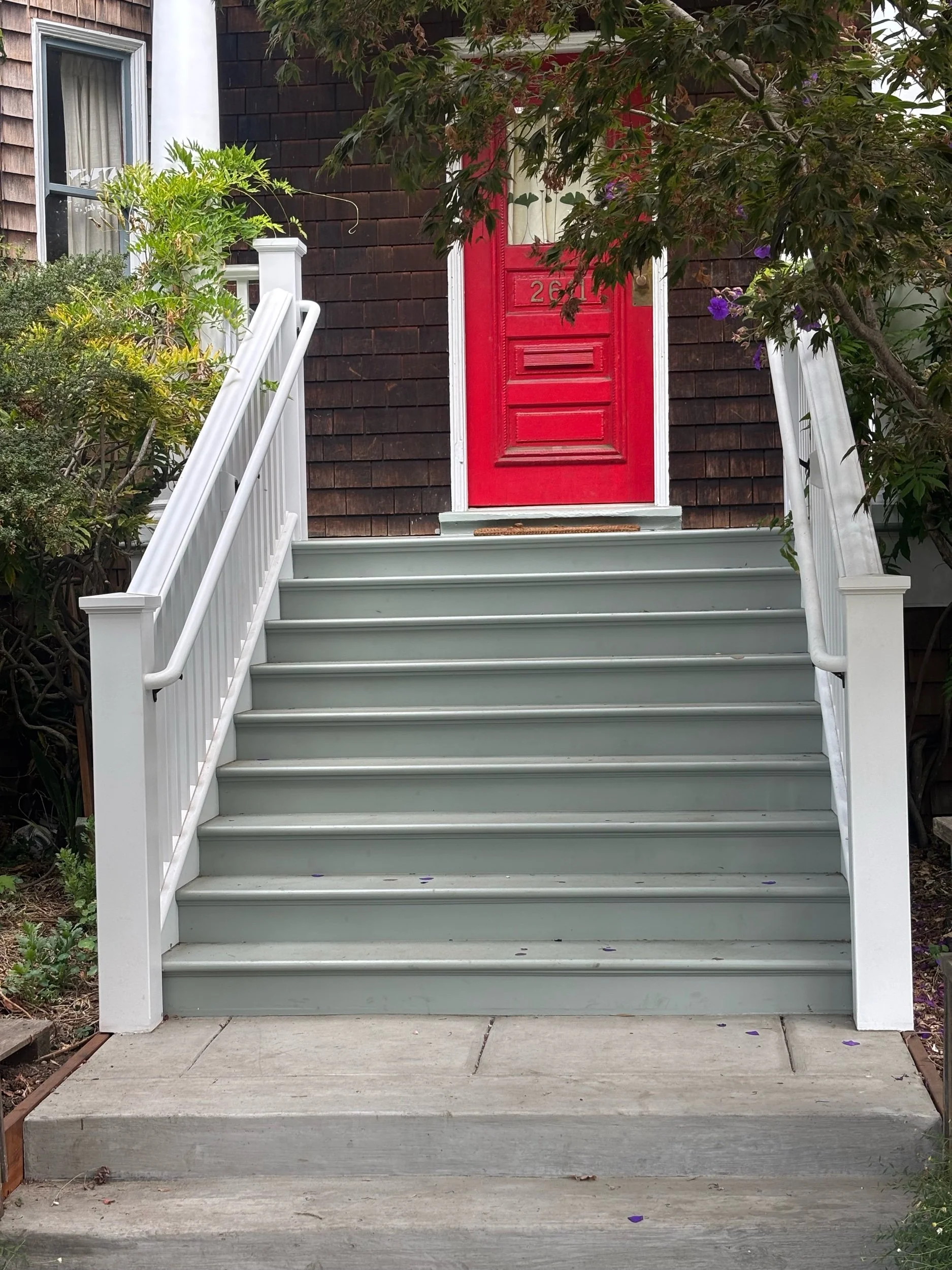 Shop built exterior stair