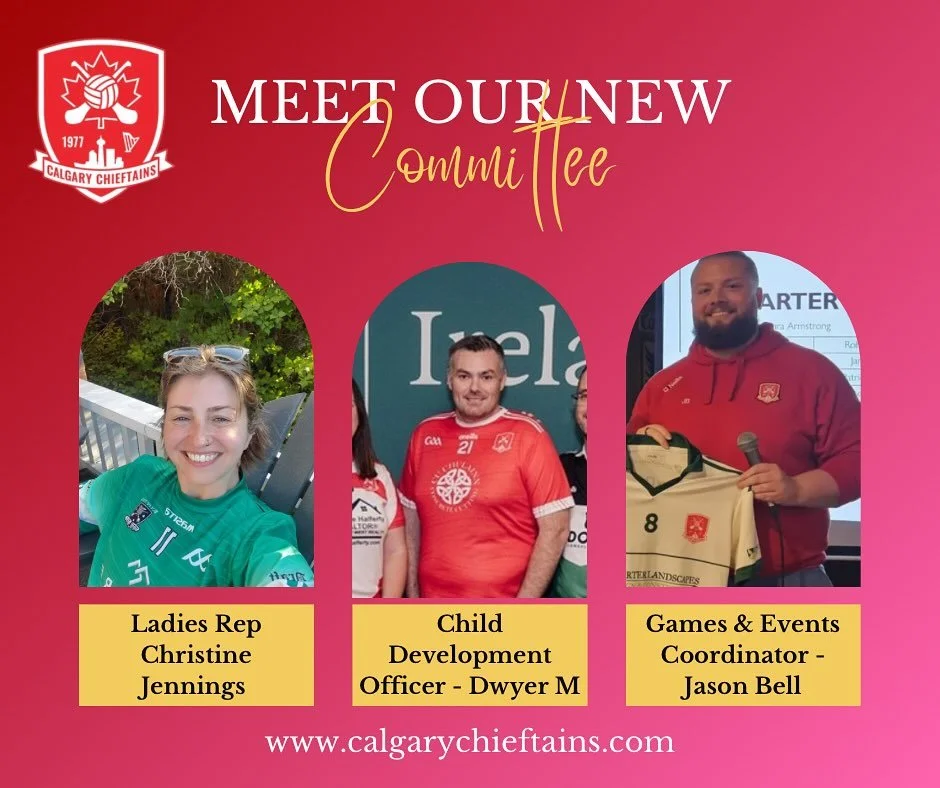 Meet our new committee for the 2026 Gaelic season here in Calgary … reach out to us for any information on any events , training etc