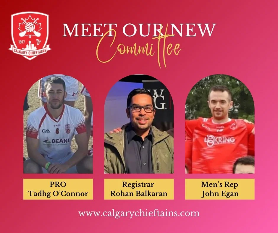 Meet our new committee for the 2026 Gaelic season here in Calgary … reach out to us for any information on any events , training etc
