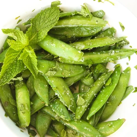 Snap Peas with Mint