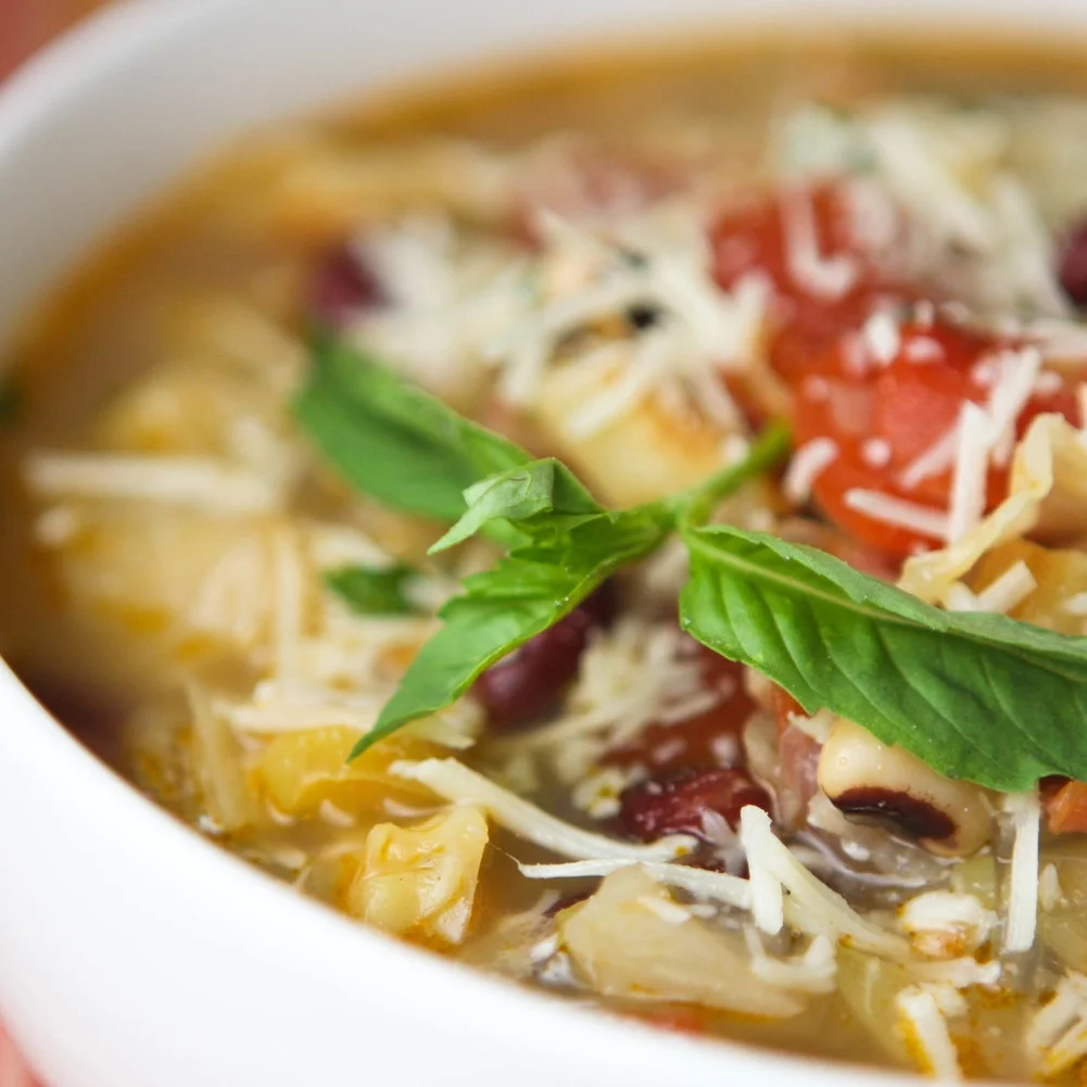 Minestrone with Black-Eyed Peas and Kidney Beans