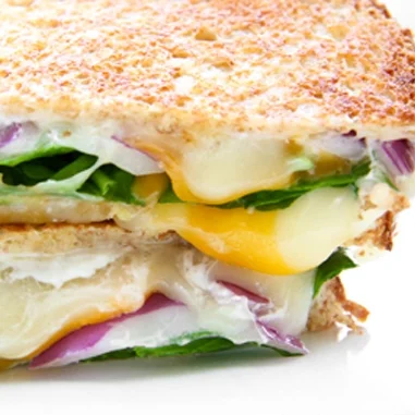 Double Cheese and Veggie Grilled Cheese Sandwich