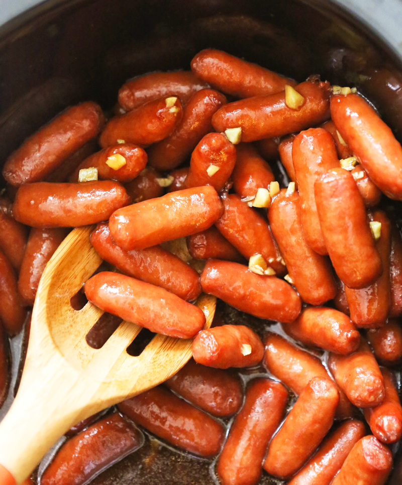 Crockpot Honey Garlic Little Smokies - Family Fresh Meals