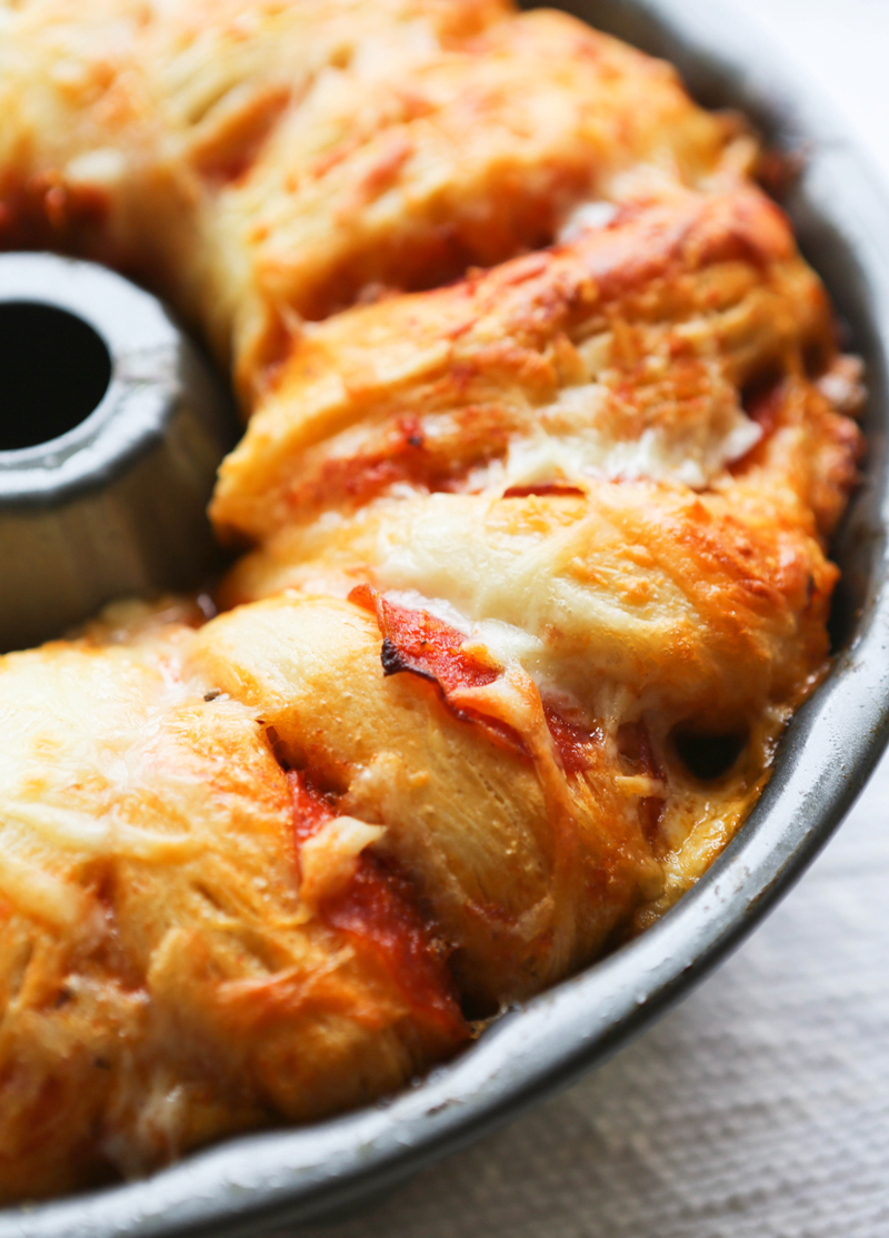 pull apart pizza in a bundt pan