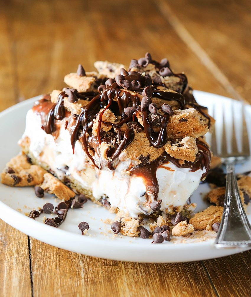 Chocolate Chip Cookie Dough Ice Cream Cake