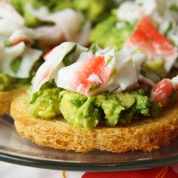 Crab and Avocado Toasts