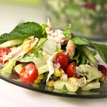 Chopped Salad with Grapes and Mint