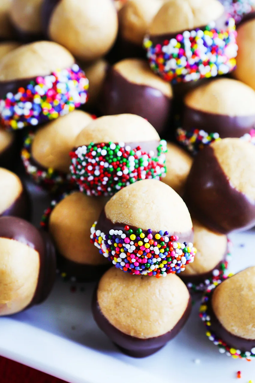 buckeye balls with sprinkles