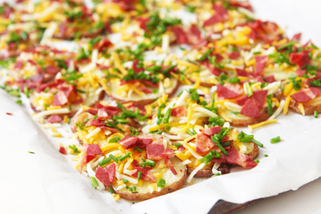 Loaded Baked Potato Rounds Recipe Pip And Ebby