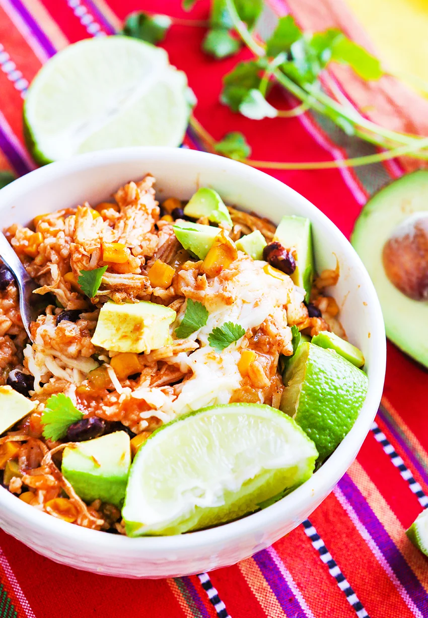 Instant Pot Chicken Burrito Bowls