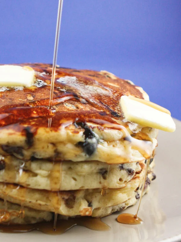 Chocolate Chip Blueberry Pancakes Recipe