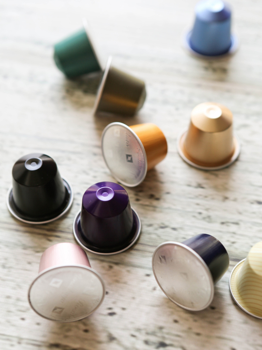 Nespresso pods on a counter