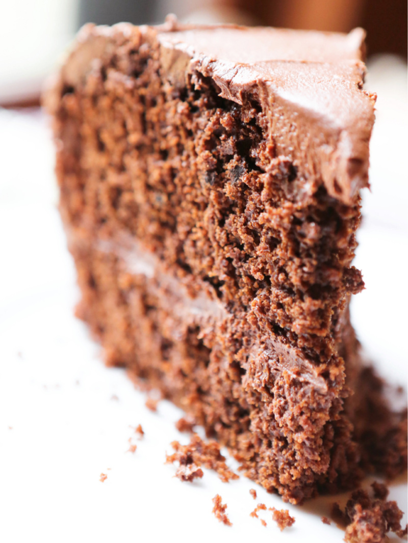  A slice of chocolate cake 