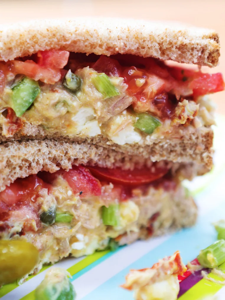 Veru close up tuna salad sandwich