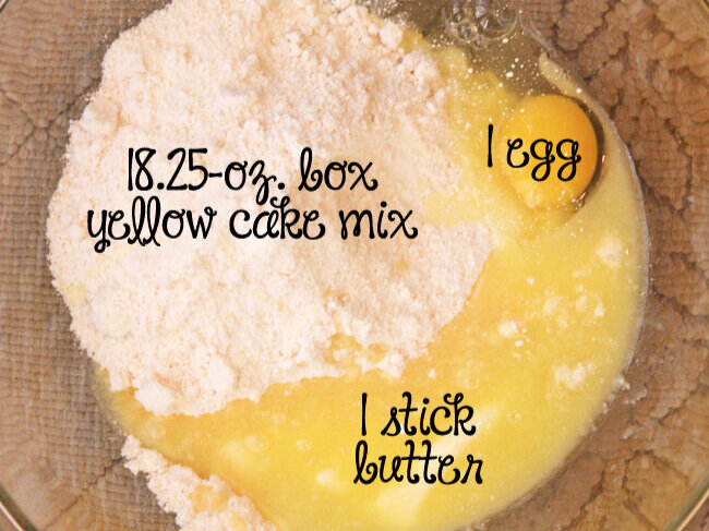 Crust ingredients unmixed in a bowl 