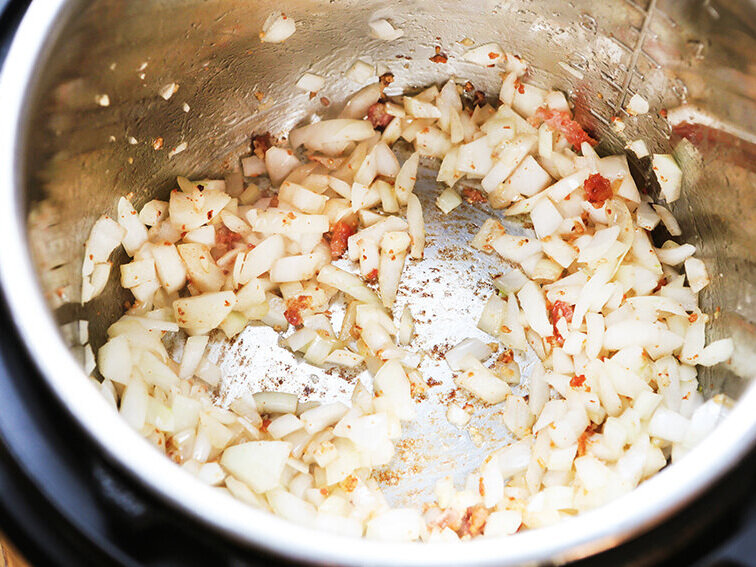 Cooked onions in Instant Pot